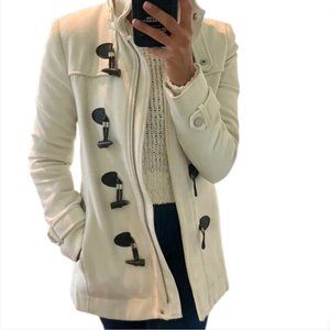 BCBG off-white jacket with toggles